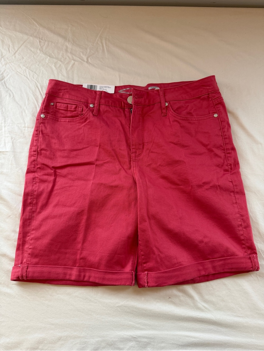 Seven7 Women's Red Bermuda Shorts